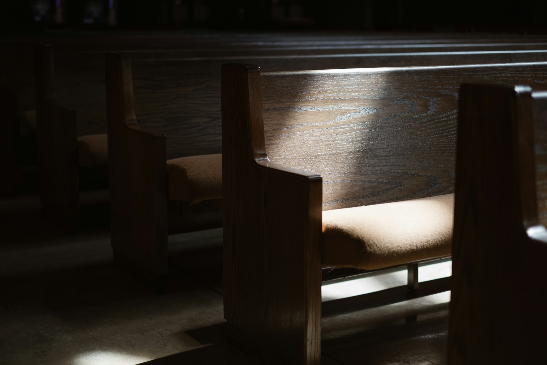 brown wooden church chair